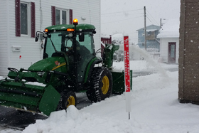 Chargement et transport de neige